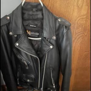 Womens leather motorcycle jacket